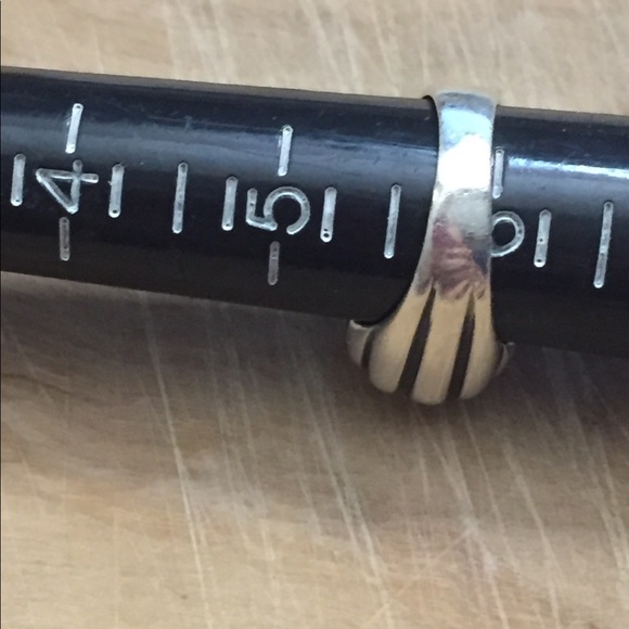 Vintage onyx 925 sterling silver ring signed SE - Picture 3 of 6